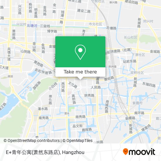 E+青年公寓(萧然东路店) map