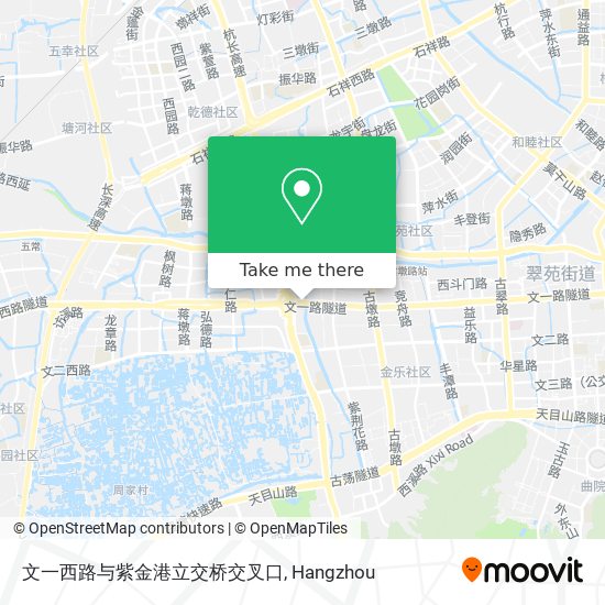 文一西路与紫金港立交桥交叉口 map