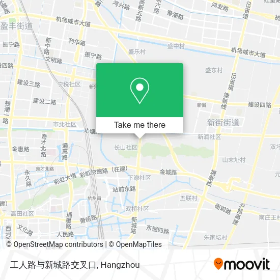 工人路与新城路交叉口 map