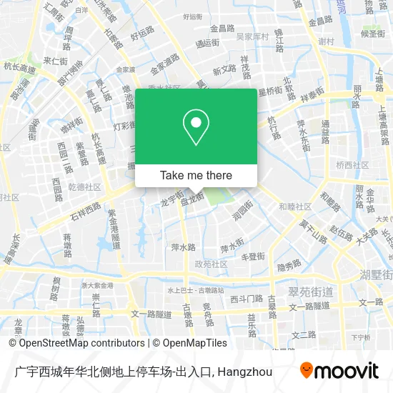 广宇西城年华北侧地上停车场-出入口 map