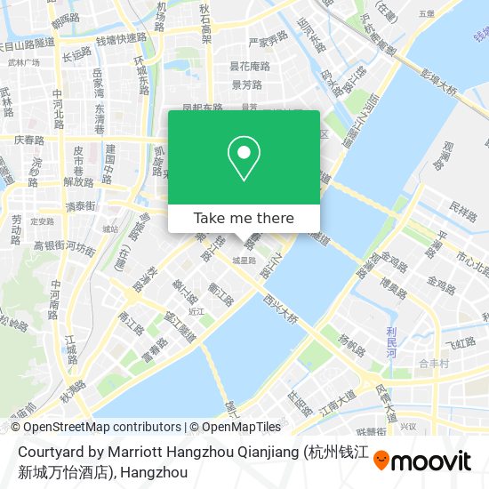 Courtyard by Marriott Hangzhou Qianjiang (杭州钱江新城万怡酒店) map