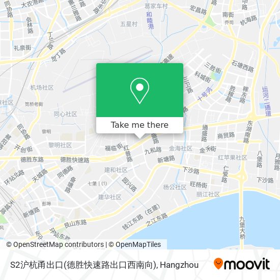 S2沪杭甬出口(德胜快速路出口西南向) map