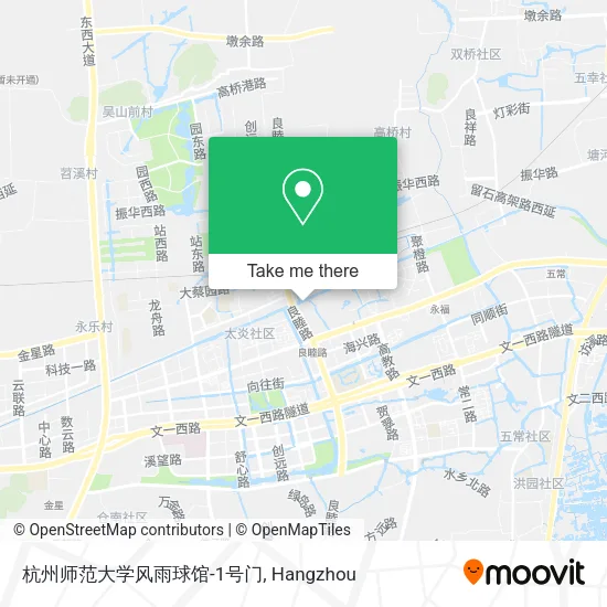 杭州师范大学风雨球馆-1号门 map