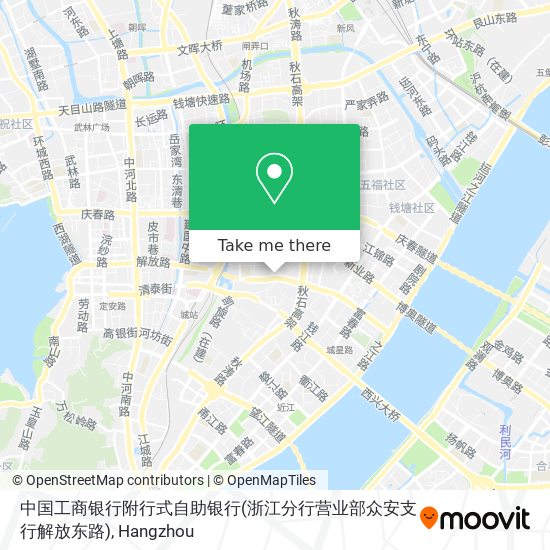 中国工商银行附行式自助银行(浙江分行营业部众安支行解放东路) map