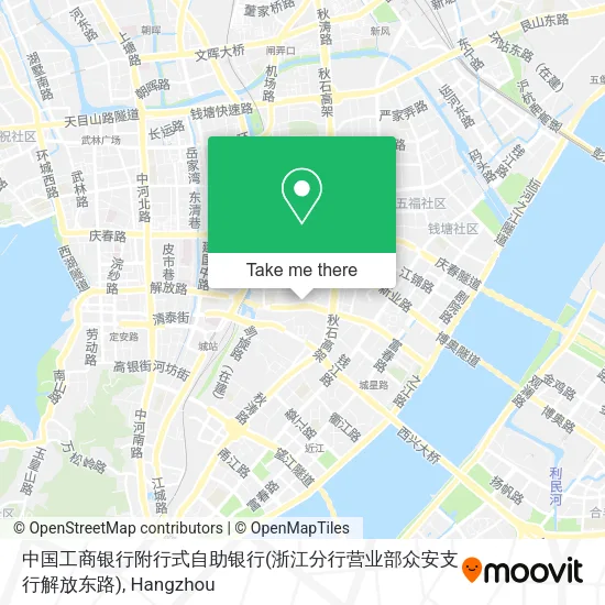 中国工商银行附行式自助银行(浙江分行营业部众安支行解放东路) map