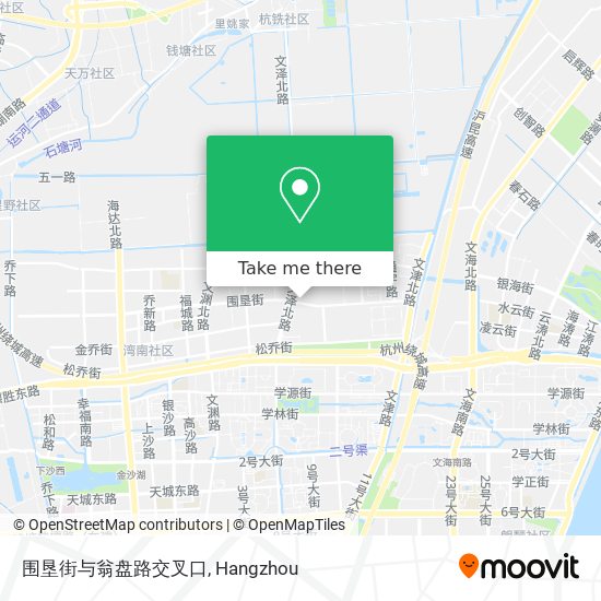 围垦街与翁盘路交叉口 map
