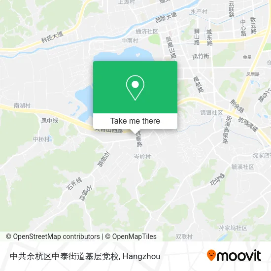 中共余杭区中泰街道基层党校 map