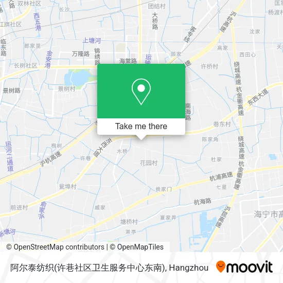 阿尔泰纺织(许巷社区卫生服务中心东南) map