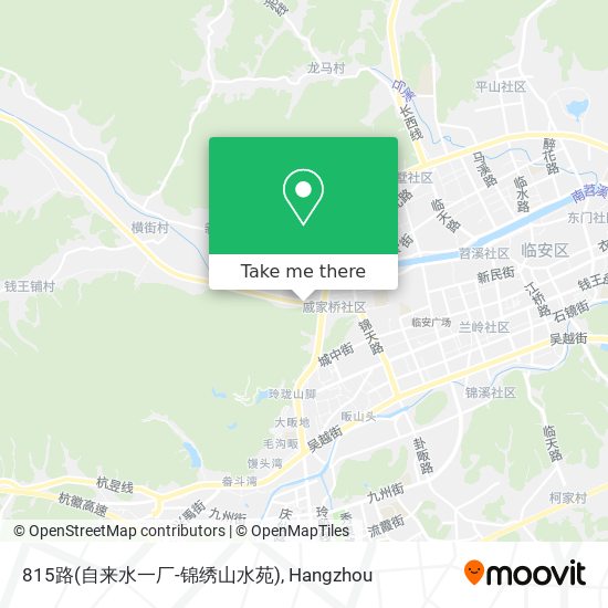 815路(自来水一厂-锦绣山水苑) map