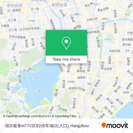 湖滨银泰in77C区B2停车场(出入口) map