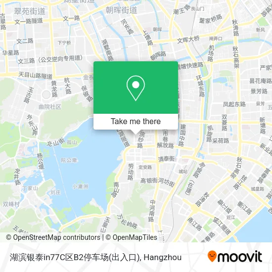 湖滨银泰in77C区B2停车场(出入口) map