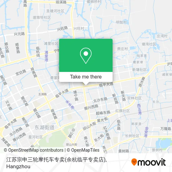 江苏宗申三轮摩托车专卖(余杭临平专卖店) map