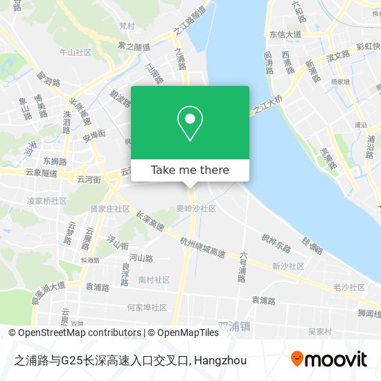 之浦路与G25长深高速入口交叉口 map