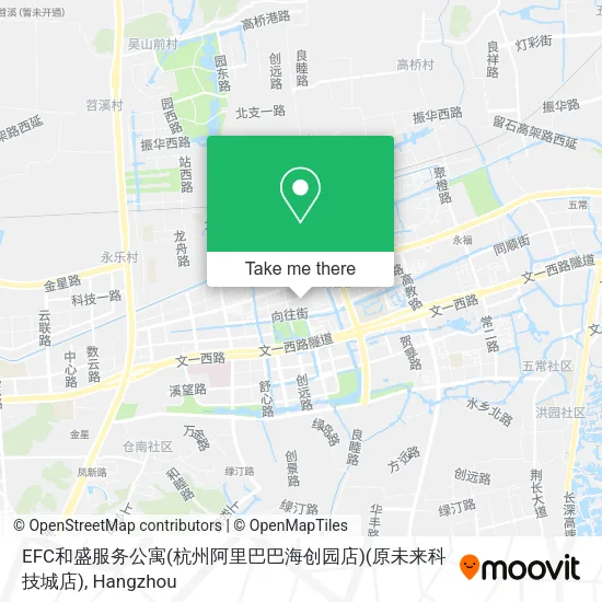 EFC和盛服务公寓(杭州阿里巴巴海创园店)(原未来科技城店) map