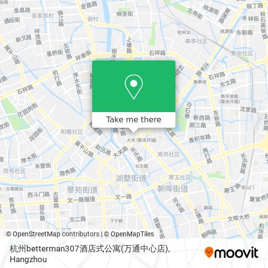 杭州betterman307酒店式公寓(万通中心店) map