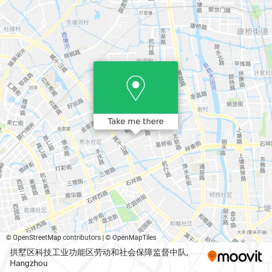 拱墅区科技工业功能区劳动和社会保障监督中队 map