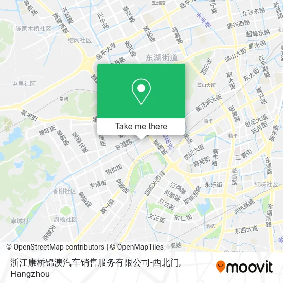 浙江康桥锦澳汽车销售服务有限公司-西北门 map