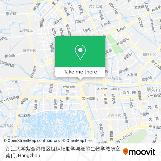 浙江大学紫金港校区组织胚胎学与细胞生物学教研室-南门 map