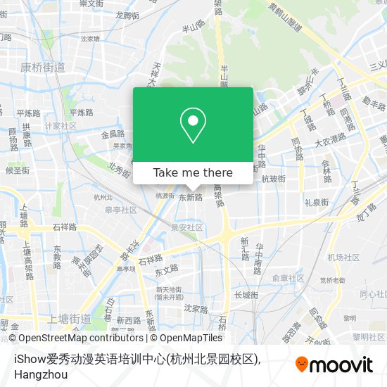 How To Get To Ishow爱秀动漫英语培训中心 杭州北景园校区 In 拱墅区by Bus
