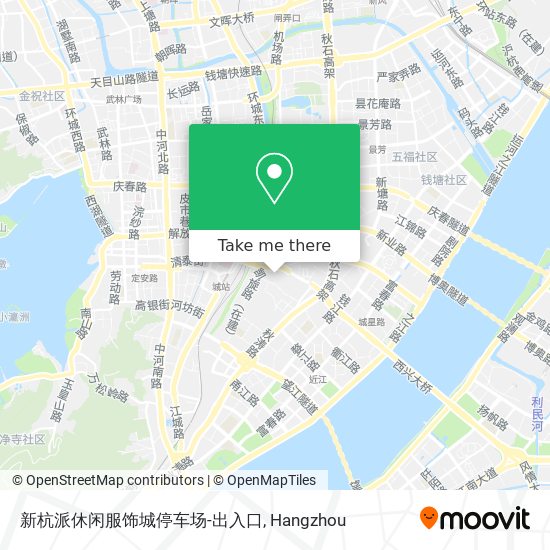 新杭派休闲服饰城停车场-出入口 map