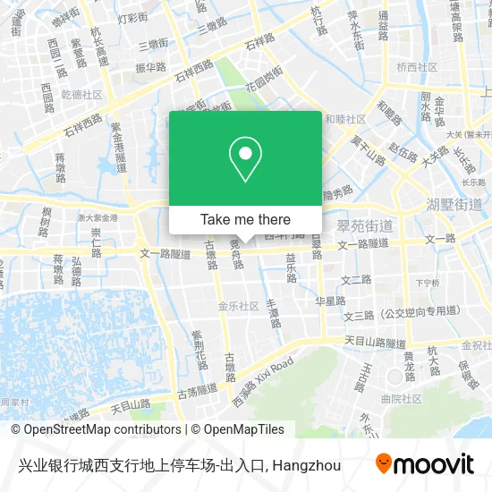 兴业银行城西支行地上停车场-出入口 map
