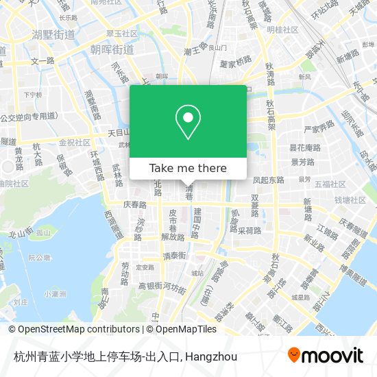 杭州青蓝小学地上停车场-出入口 map