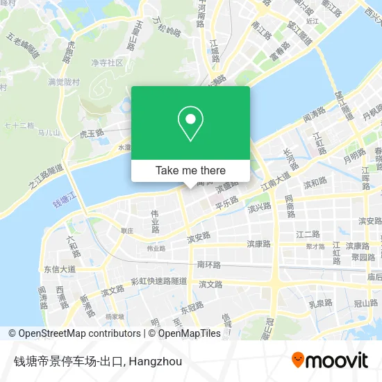 钱塘帝景停车场-出口 map