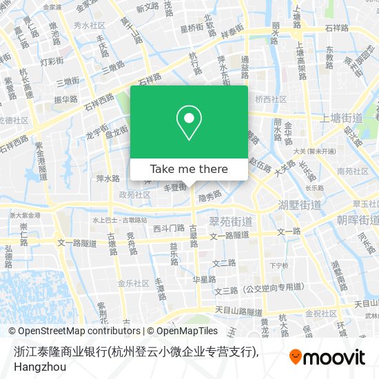 浙江泰隆商业银行(杭州登云小微企业专营支行) map