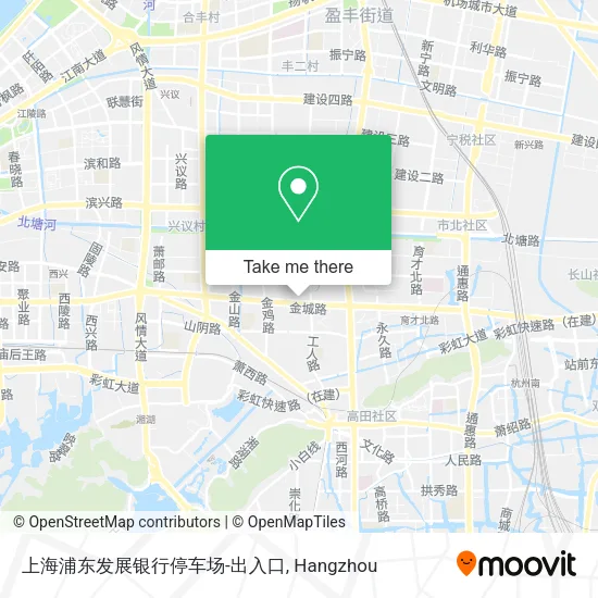 上海浦东发展银行停车场-出入口 map