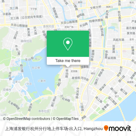 上海浦发银行杭州分行地上停车场-出入口 map