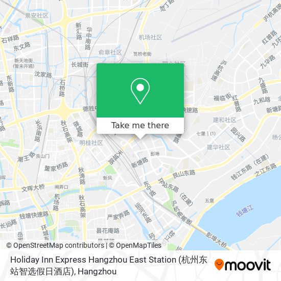 Holiday Inn Express Hangzhou East Station (杭州东站智选假日酒店) map