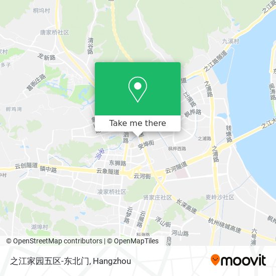 之江家园五区-东北门 map