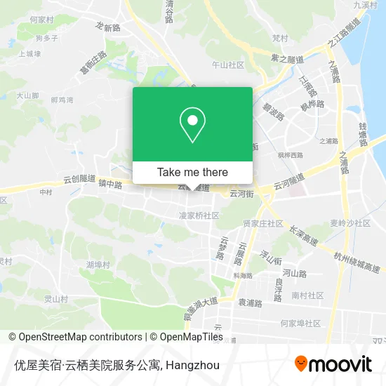优屋美宿·云栖美院服务公寓 map