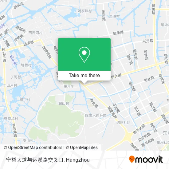 宁桥大道与运溪路交叉口 map