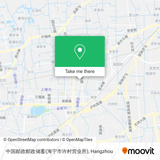 中国邮政邮政储蓄(海宁市许村营业所) map