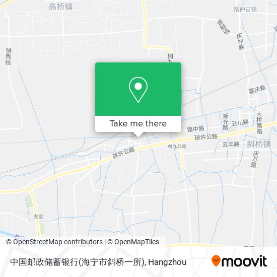 中国邮政储蓄银行(海宁市斜桥一所) map
