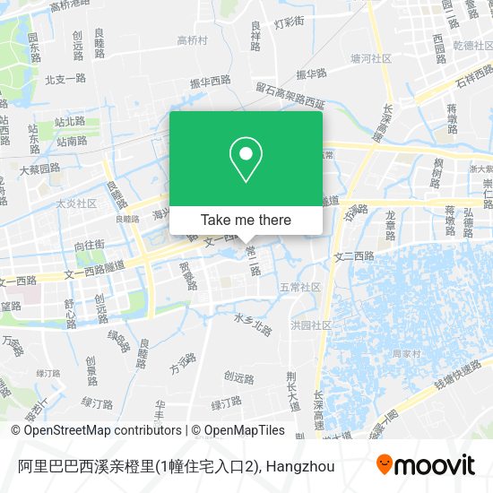 阿里巴巴西溪亲橙里(1幢住宅入口2) map