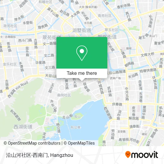 沿山河社区-西南门 map
