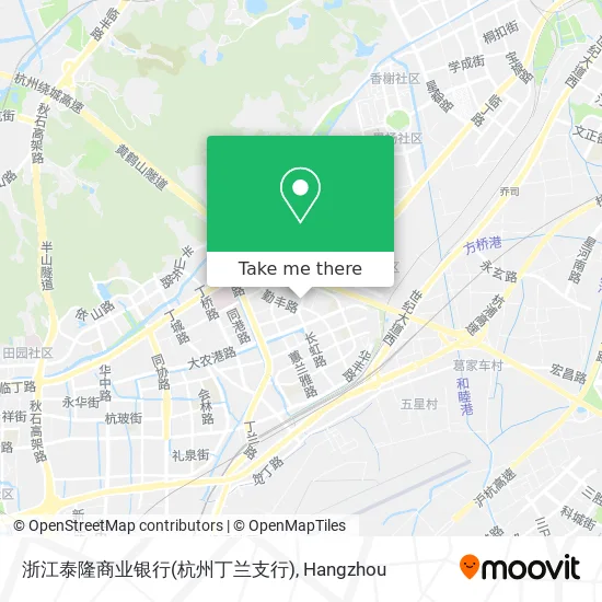 浙江泰隆商业银行(杭州丁兰支行) map