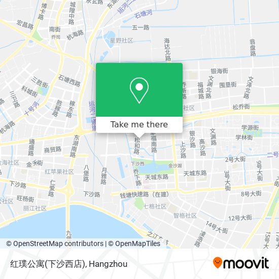 红璞公寓(下沙西店) map
