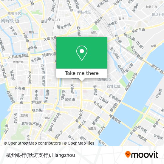 杭州银行(秋涛支行) map