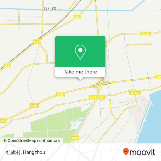红旗村 map