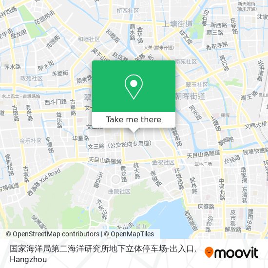 国家海洋局第二海洋研究所地下立体停车场-出入口 map