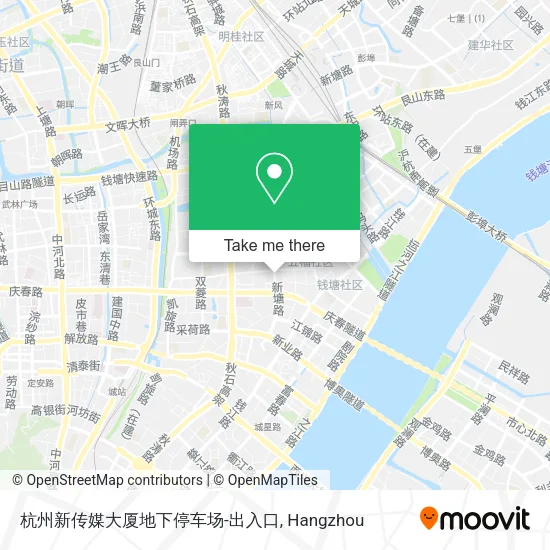 杭州新传媒大厦地下停车场-出入口 map