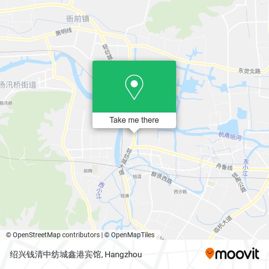 绍兴钱清中纺城鑫港宾馆 map
