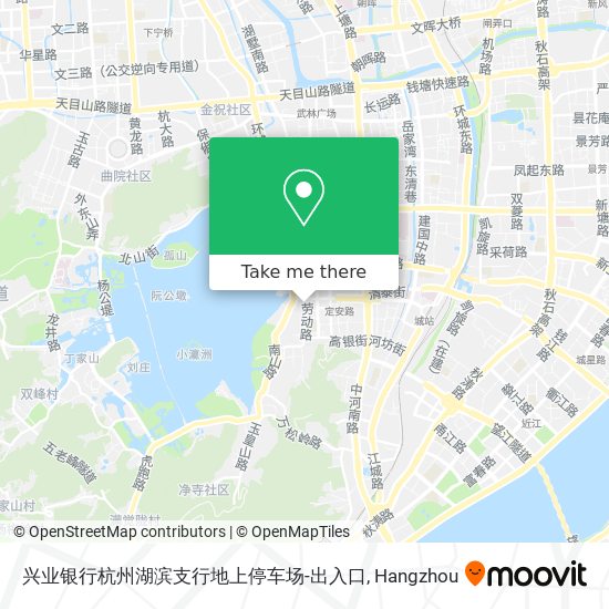 兴业银行杭州湖滨支行地上停车场-出入口 map