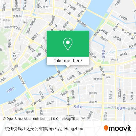 杭州悦钱江之美公寓(闻涛路店) map