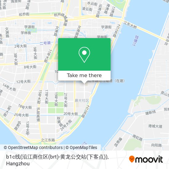 b1c线(沿江商住区(brt)-黄龙公交站(下客点)) map