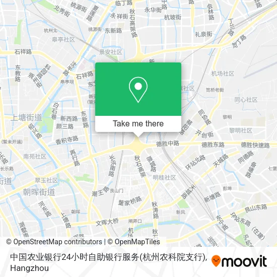 中国农业银行24小时自助银行服务(杭州农科院支行) map