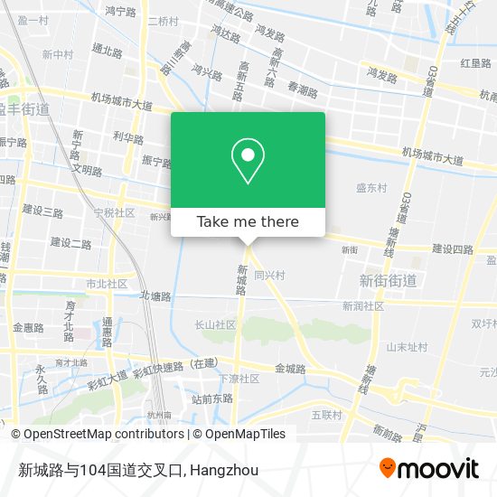 新城路与104国道交叉口 map